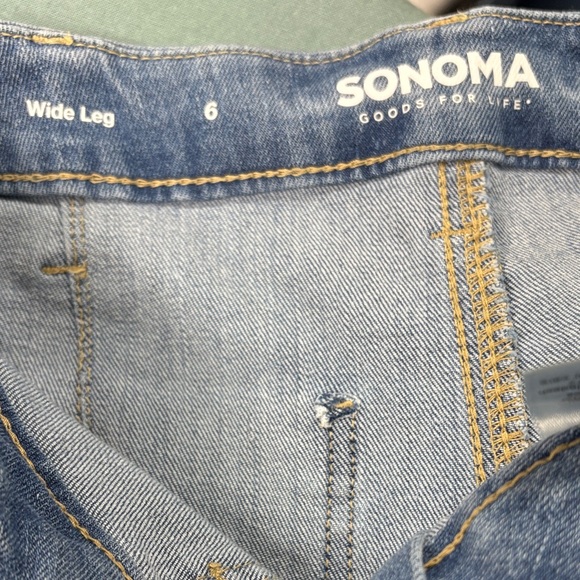 Sonoma Blue Wide Leg Jeans Size 6 - Picture 3 of 3